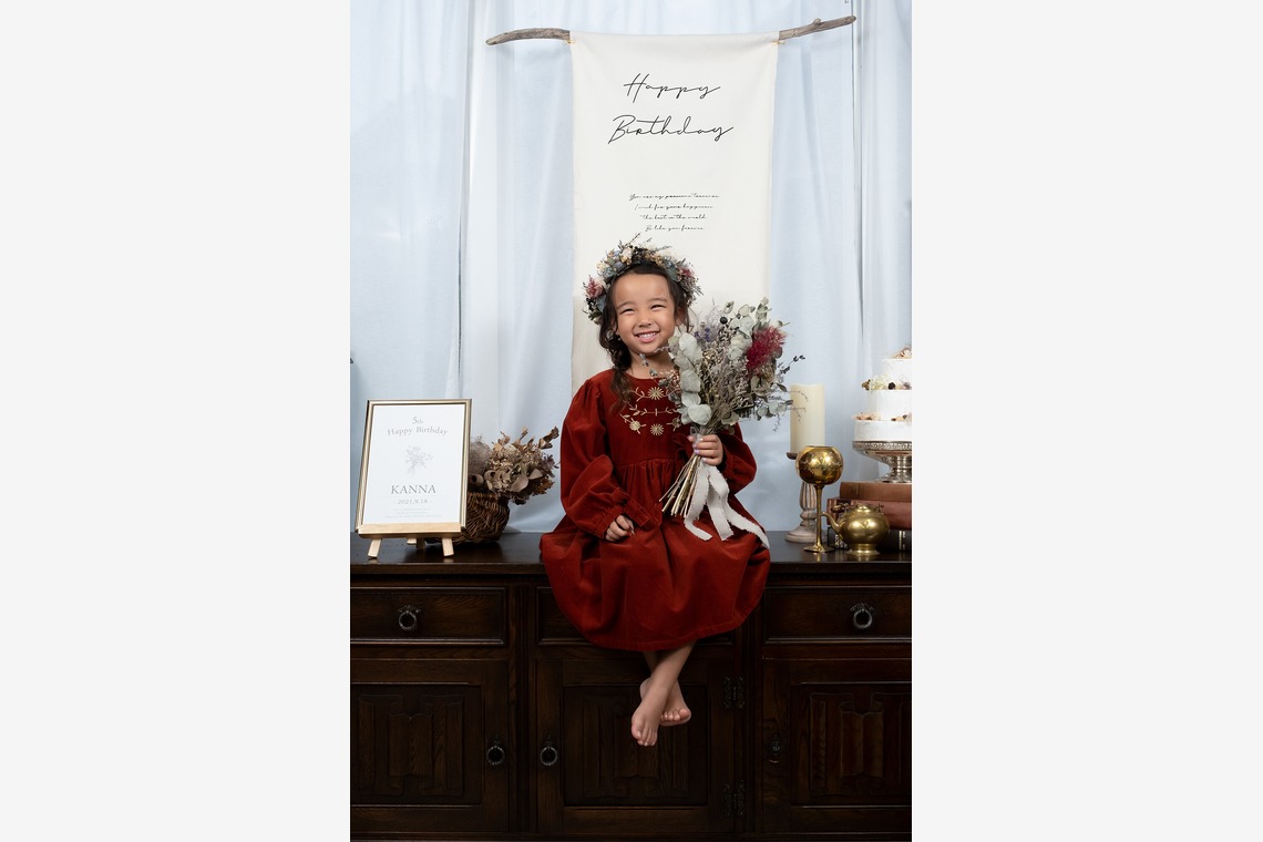 高夏写真店が撮影した「バースデーの記念写真」の写真