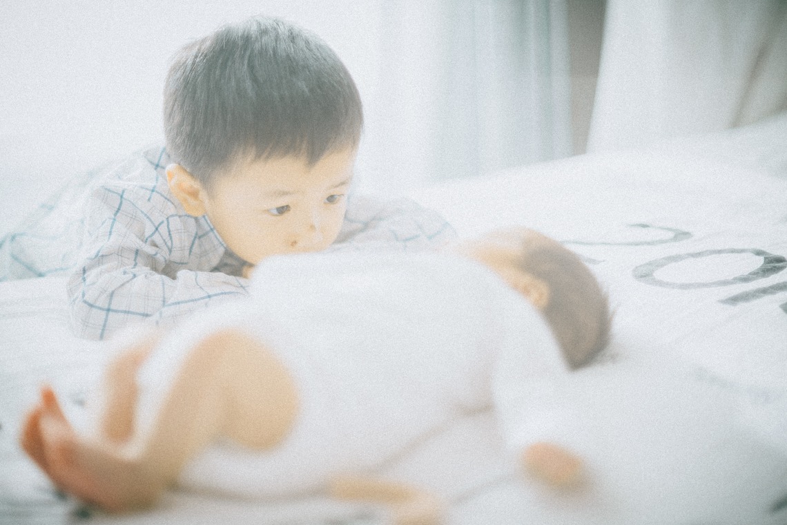 遥南　碧が撮影した「生後10日のファミリーフォト」の写真