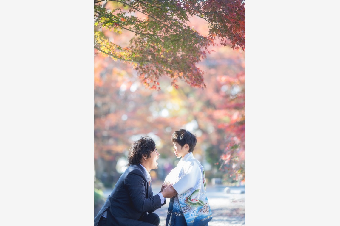 荒畑けいこが出張撮影した家族写真(キッズ,ベビーフォト)などが写った「七五三（５歳、３歳）」の家族写真