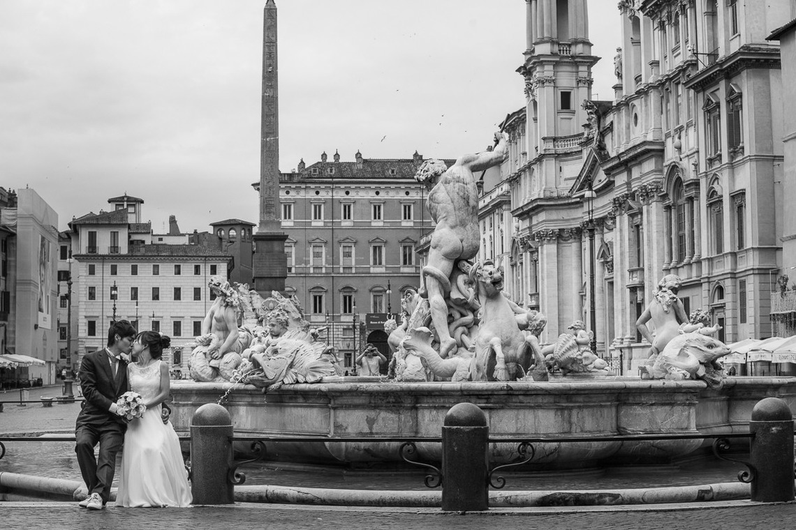 Kyoko Ide Photographyが撮影した「ローマフォトウェディング- スペイン広場、トレビの泉、パンテオン、ナボーナ広場」の写真