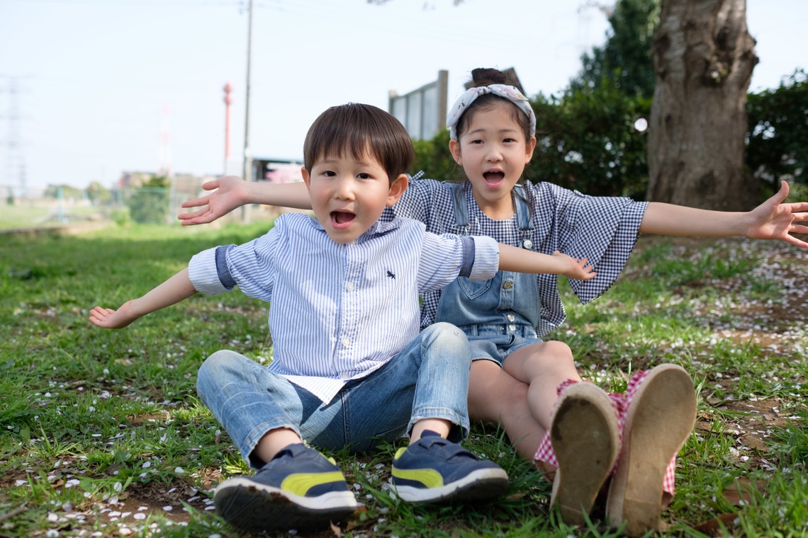 高野和希が撮影した「桜での家族フォト」の写真