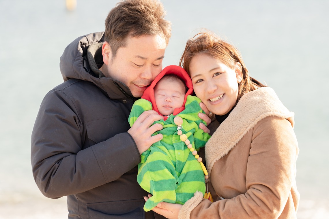 福永写真事務所が撮影した「家族写真（須磨海岸）」の写真