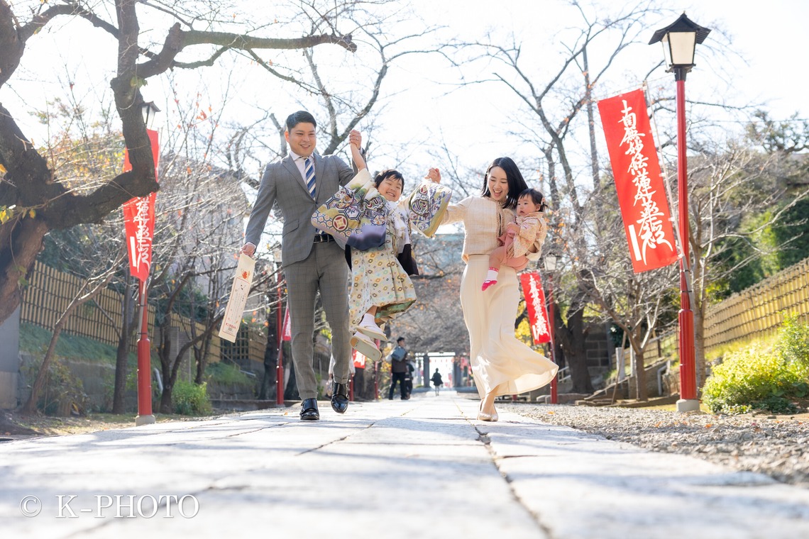 大森光太郎・K-PHOTOが出張撮影した家族写真(キッズ,ベビーフォト)などが写った「七五三撮影」の家族写真