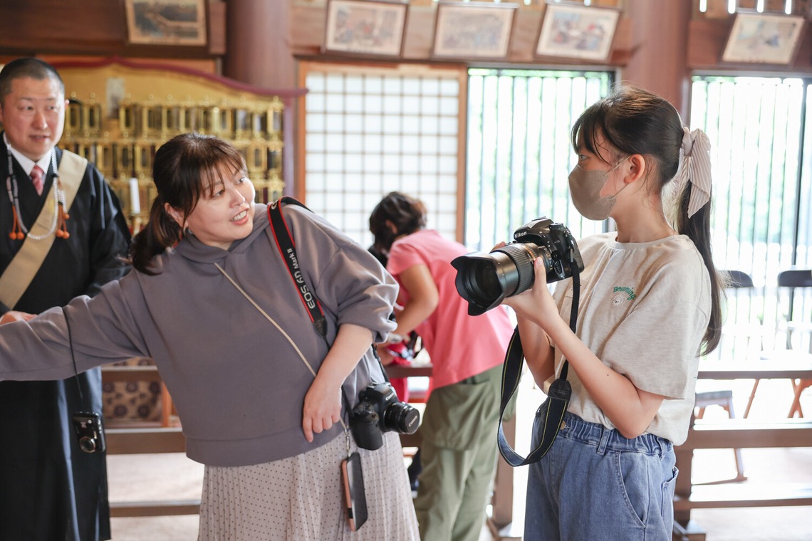 ちずカメラが撮影した「写真家　橘田龍馬さんの子供写真教室の様子」の写真