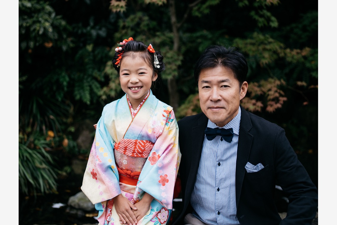 植村由理が出張撮影した家族写真(キッズ,ベビーフォト)などが写った「七五三　＠神明社　横浜」の家族写真