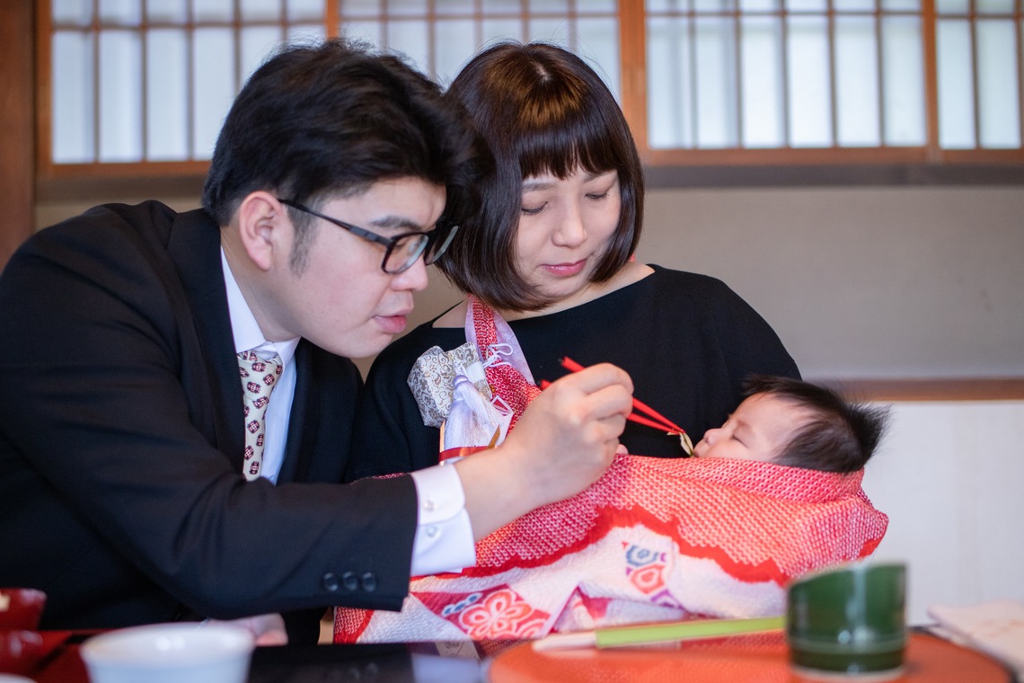 saruco(岩崎寿）が出張撮影した家族写真(キッズ,ベビーフォト)などが写った「お宮参り撮影」の家族写真