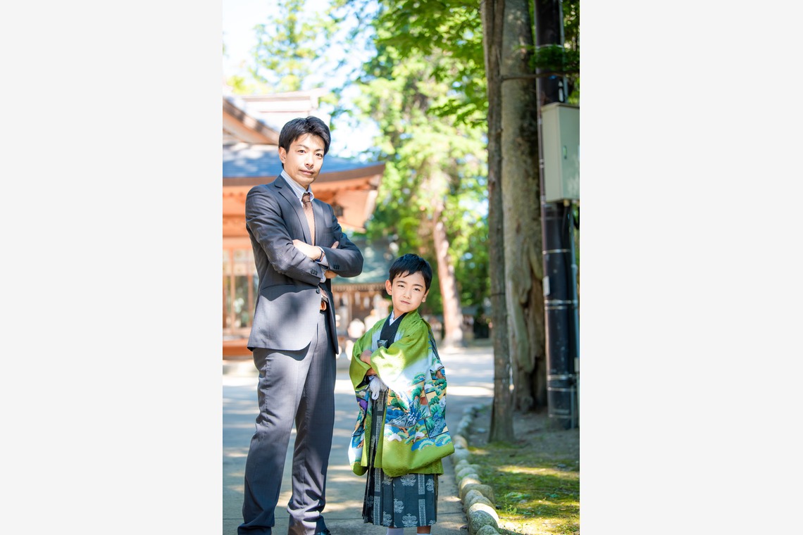ぽらりすフォトワークスが出張撮影した家族写真(キッズ,ベビーフォト)などが写った「七五三撮影」の家族写真