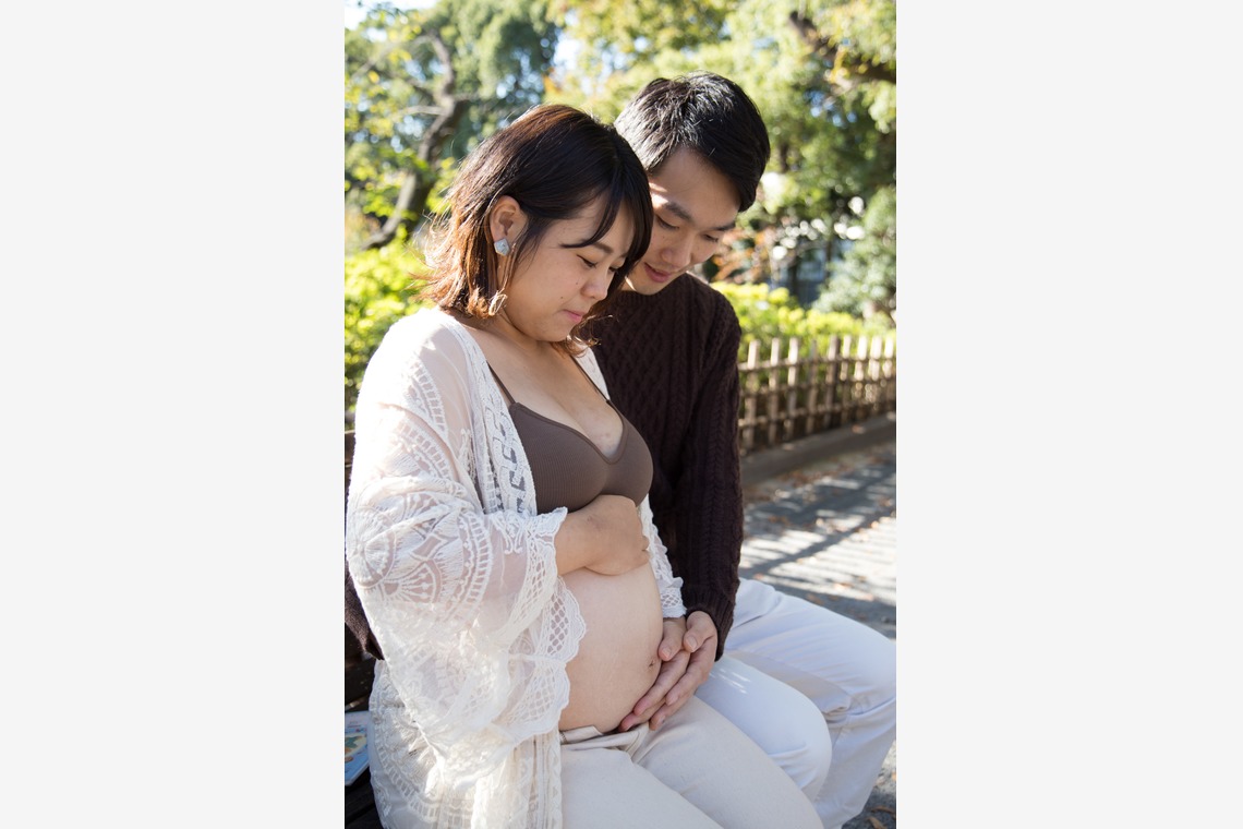 Happy with Photosが出張撮影した家族写真(キッズ,ベビーフォト)などが写った「マタニティフォト＠東京・戸越公園」の家族写真