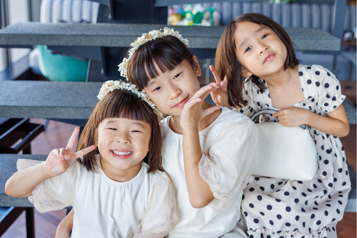 ちずカメラが出張撮影した家族写真(キッズ,ベビーフォト)などが写った「子供達」の家族写真