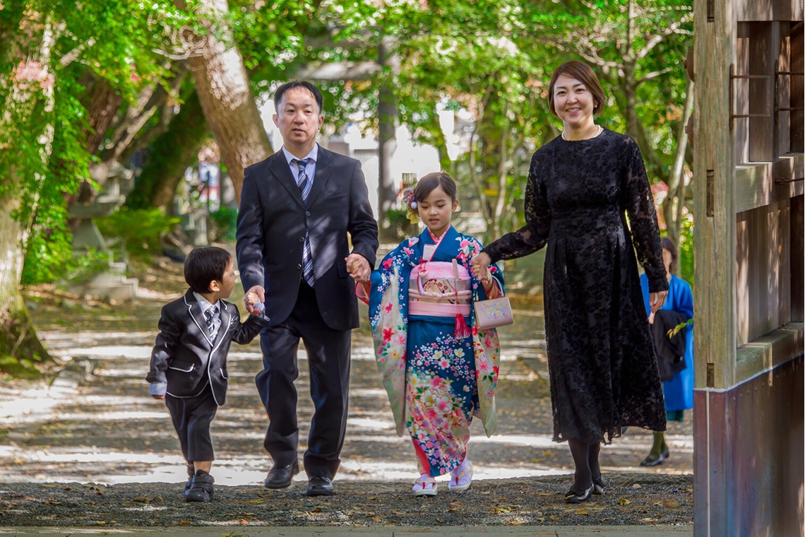 waka photoが出張撮影した家族写真(キッズ,ベビーフォト)などが写った「七五三撮影」の家族写真