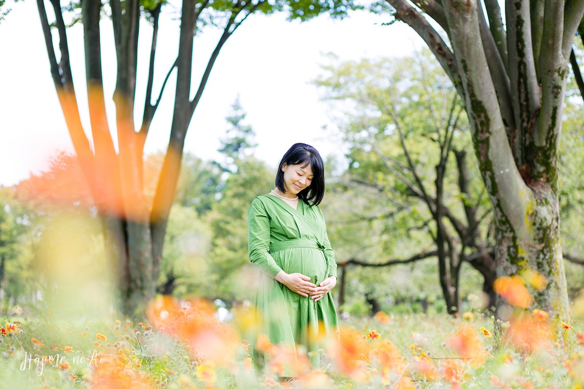 Hajime no Ai Photographyが出張撮影した家族写真(キッズ,ベビーフォト)などが写った「マタニティフォト@武蔵野中央公園」の家族写真