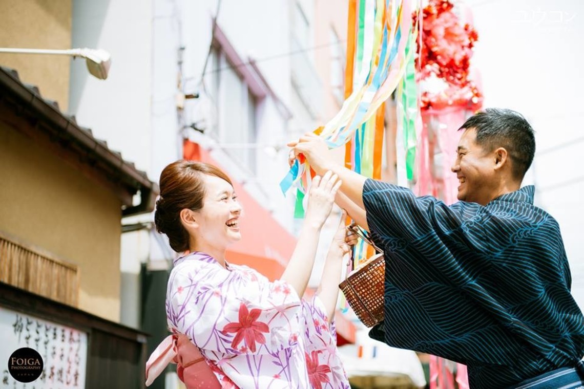 ユウコン　フォトグラフィーが出張撮影した家族写真(キッズ,ベビーフォト)などが写った「浴衣」の家族写真