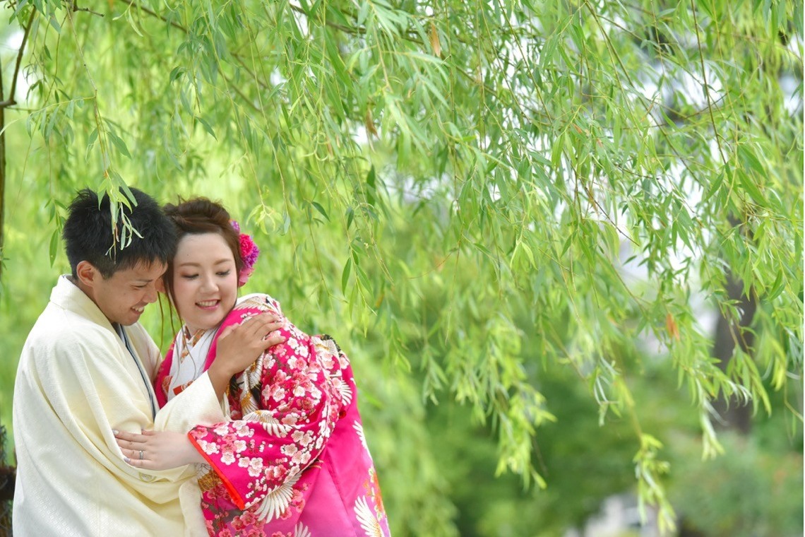 キキフォトワークスが撮影した「新緑の奈良で着物での結婚式の前撮り」の写真