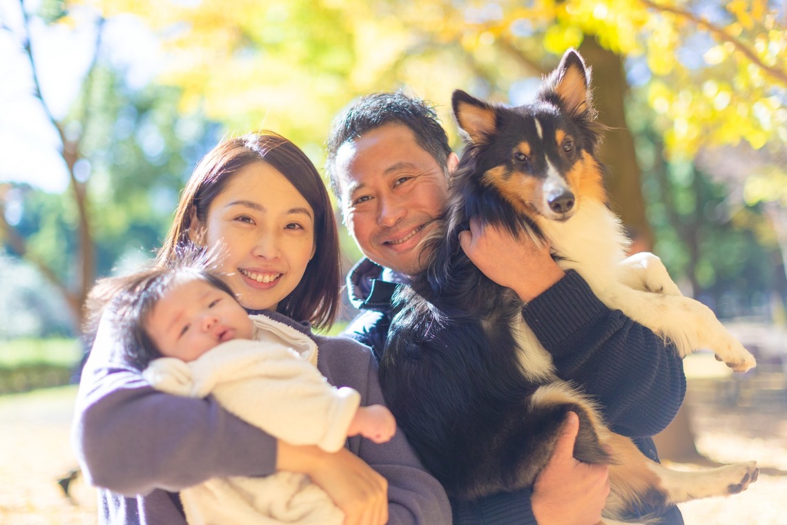 KOBASHOが出張撮影した家族写真(キッズ,ベビーフォト)などが写った「エミリィ紅葉撮影会」の家族写真
