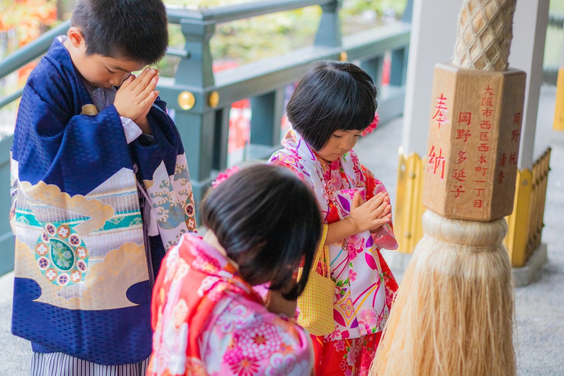 出張撮影サービス「ミライフォト」が撮影した「仲良し家族ペアで七五三撮影」の写真