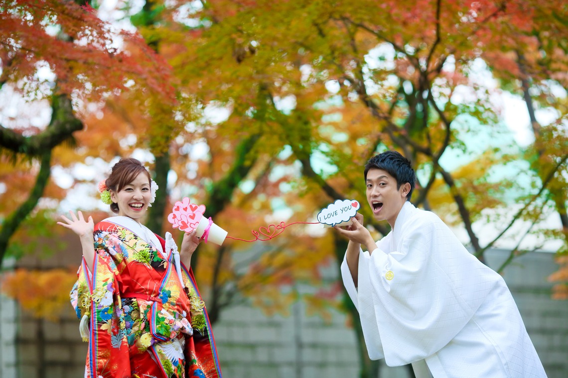 KIKIウェディングが撮影した「紅葉の広島城と公園」の写真