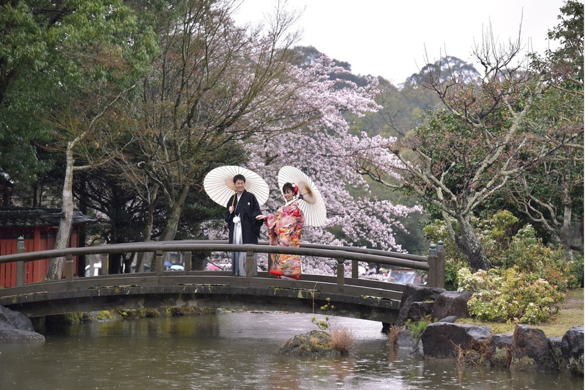 キキフォトワークスが撮影した「桜の季節の和装前撮り」の写真