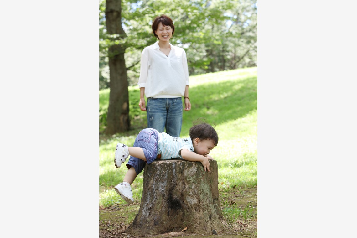 村田わかな広告写真が出張撮影した家族写真(キッズ,ベビーフォト)などが写った「代々木公園」の家族写真