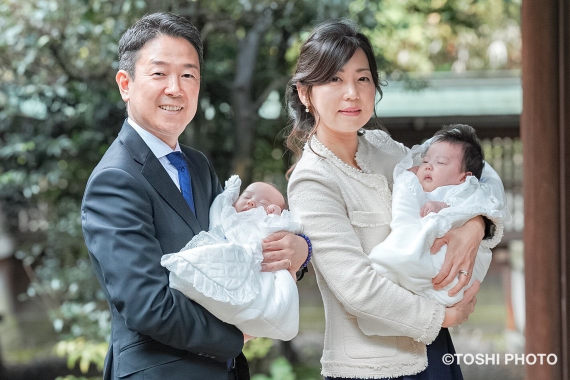 PHOTO 104が出張撮影した家族写真(キッズ,ベビーフォト)などが写った「お宮参り」の家族写真