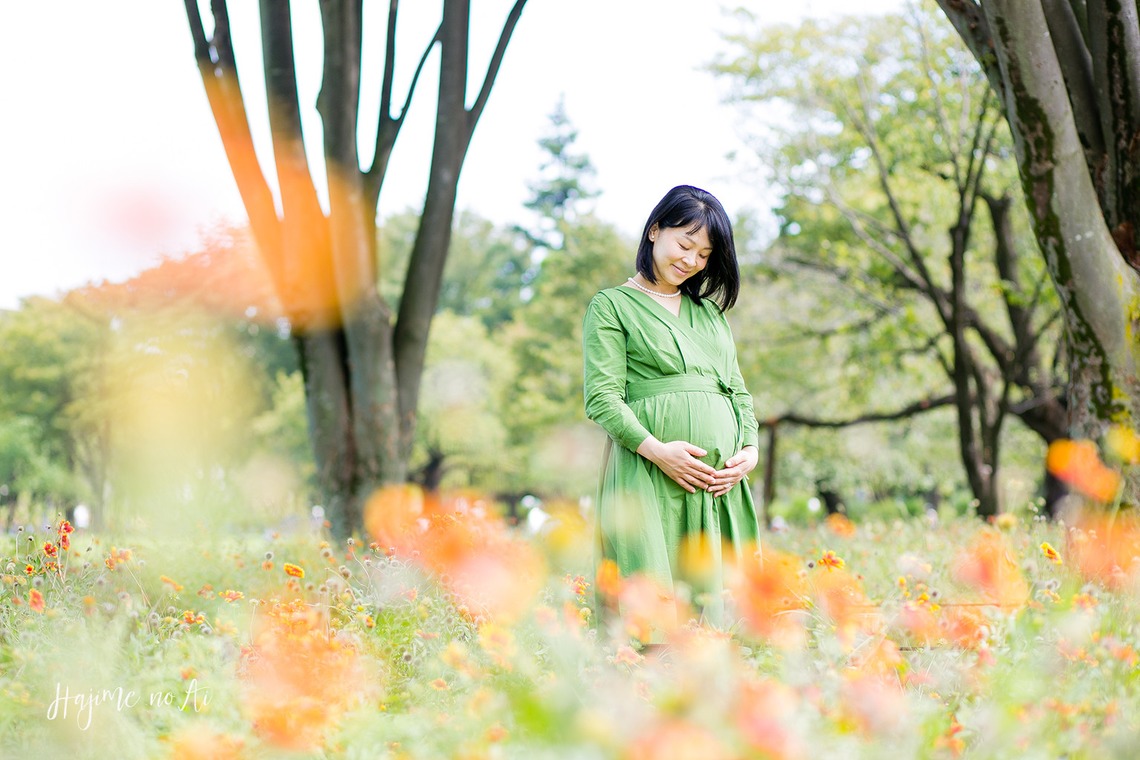 Hajime no Ai Photographyが出張撮影した家族写真(キッズ,ベビーフォト)などが写った「マタニティフォト@武蔵野中央公園」の家族写真