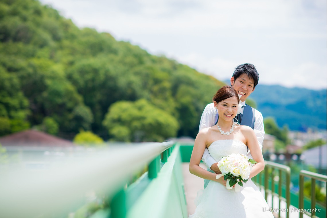 U-CONCENT (香川裕貴)が撮影した「ドレスロケーション前撮り宝ヶ池・賀茂社賀茂川」の写真