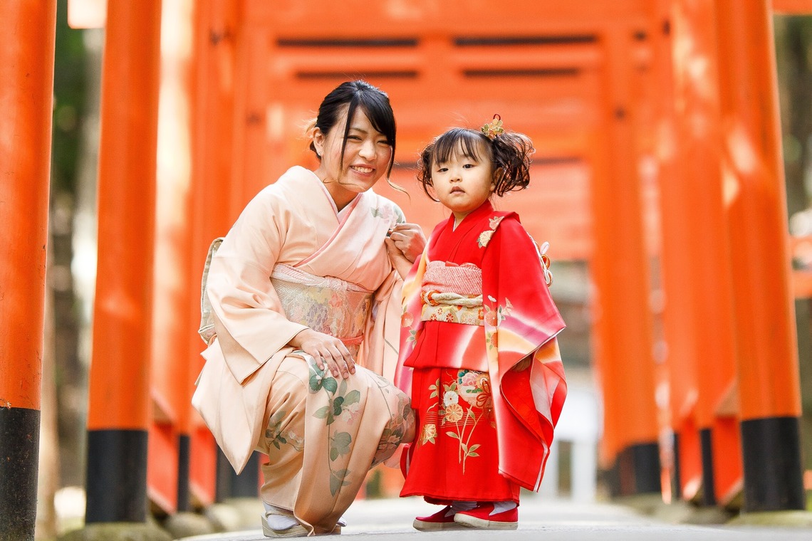 中井企画が出張撮影した家族写真(キッズ,ベビーフォト)などが写った「七五三(奈良)」の家族写真