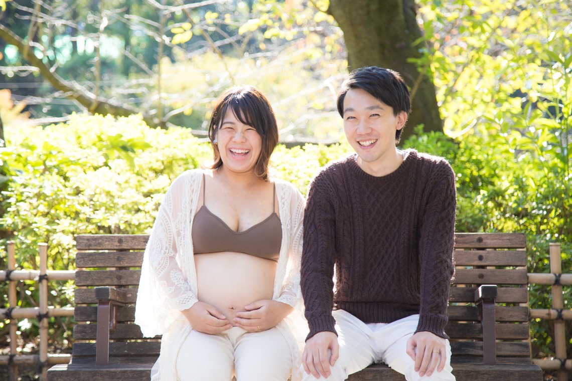 Happy with Photosが出張撮影した家族写真(キッズ,ベビーフォト)などが写った「マタニティフォト＠東京・戸越公園」の家族写真