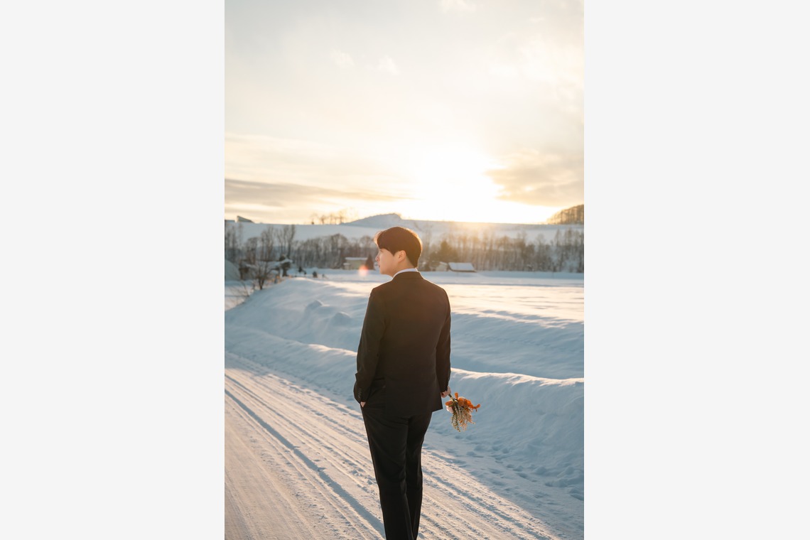 須田桃加が撮影した「美瑛前撮り撮影」の写真