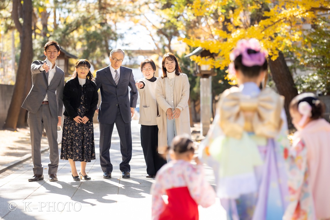 大森光太郎・K-PHOTOが出張撮影した家族写真(キッズ,ベビーフォト)などが写った「七五三撮影」の家族写真