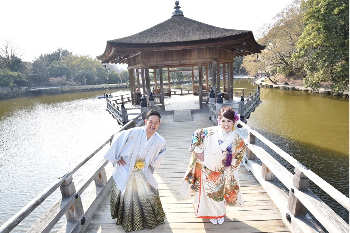 キキフォトワークスが撮影した「Pre Weddingphotoshoot at Nara with kimono in spring to summer」の写真