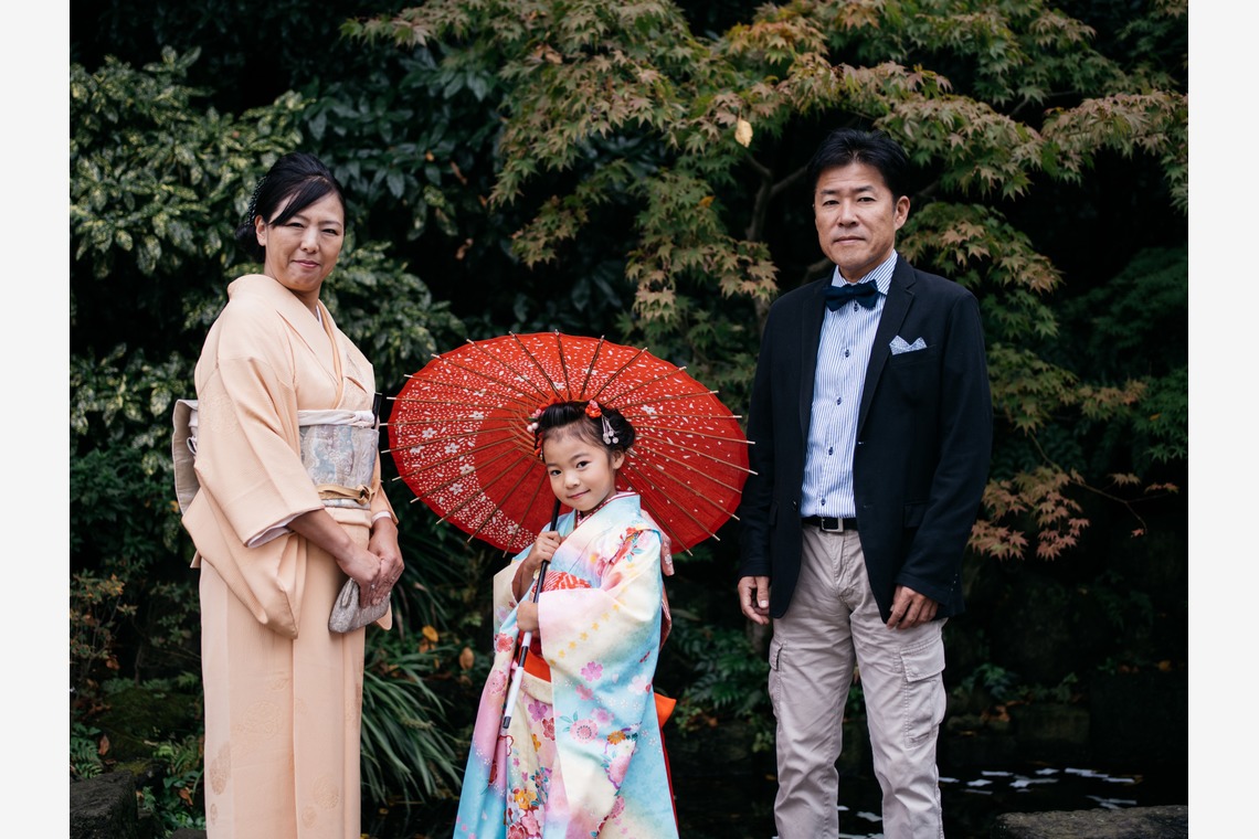 植村由理が出張撮影した家族写真(キッズ,ベビーフォト)などが写った「七五三　＠神明社　横浜」の家族写真