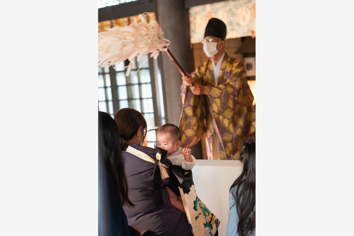 山下　剛が出張撮影した家族写真(キッズ,ベビーフォト)などが写った「お宮参り撮影」の家族写真