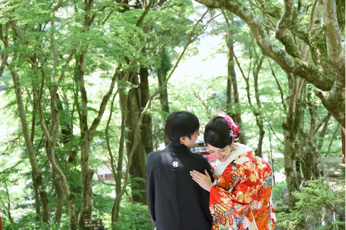 Photo of Pre Weddingphotoshoot at Nara with kimono in spring to summer taken by Kiki photo works