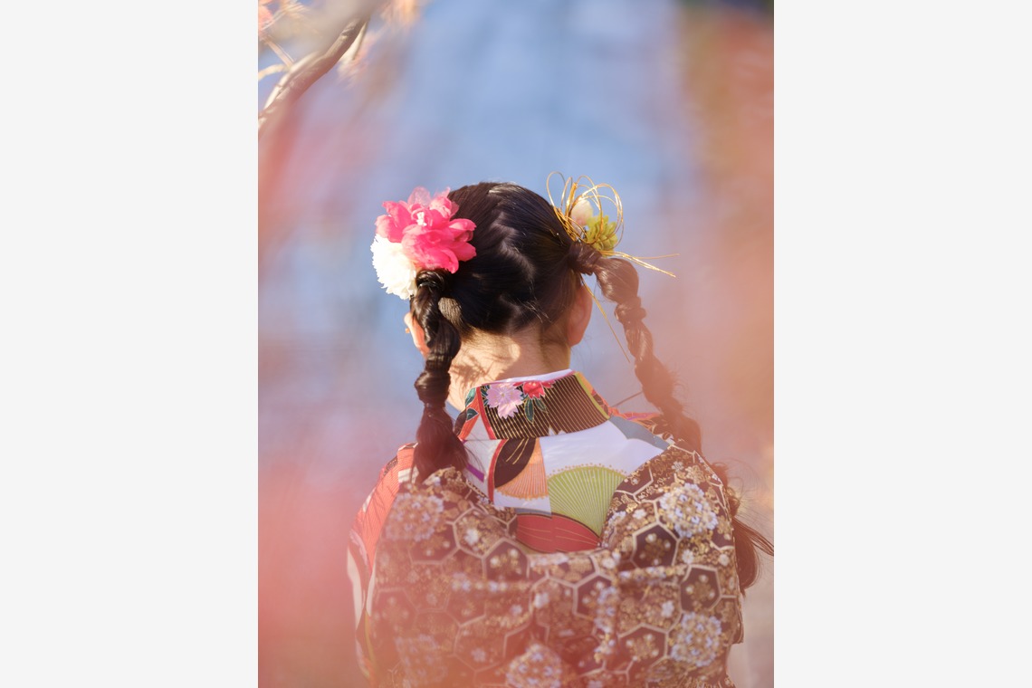 藤原和彦が出張撮影した家族写真(キッズ,ベビーフォト)などが写った「お寺さんでの七五三記念撮影」の家族写真