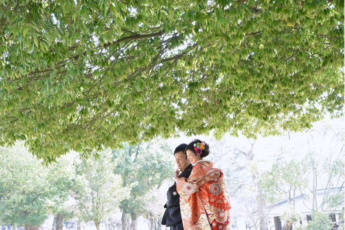 キキフォトワークスが撮影した「Pre Weddingphotoshoot at Nara with kimono in spring to summer」の写真