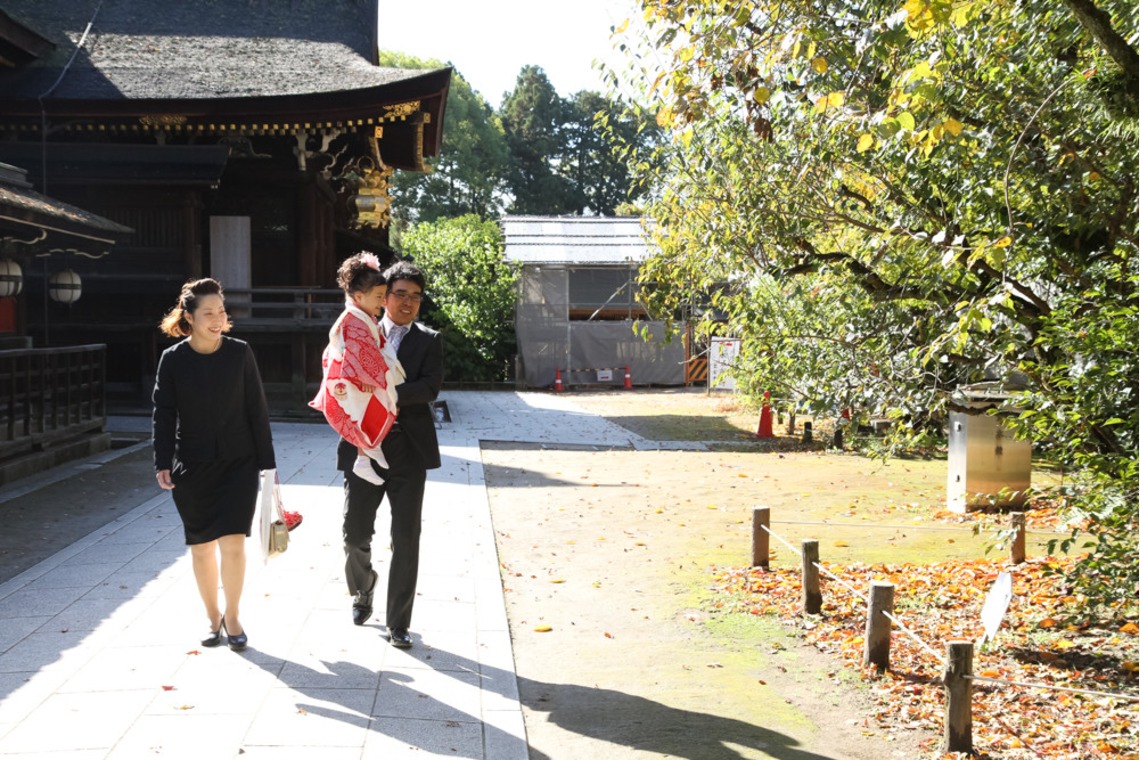 スマイルハンターが出張撮影した家族写真(キッズ,ベビーフォト)などが写った「七五三ロケーション撮影」の家族写真