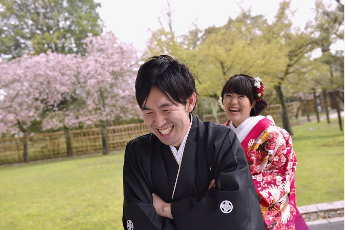 キキフォトワークスが撮影した「桜の季節の和装前撮り」の写真