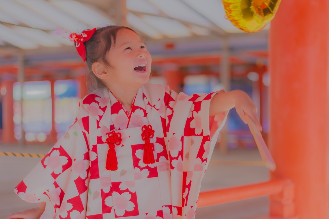 時の記録者が撮影した「七五三サンプル」の写真