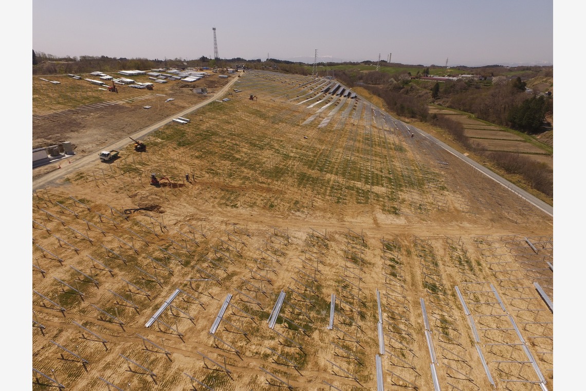 アナハイムエレクトロニクスが撮影した「メガソーラー建設現場撮影」の写真