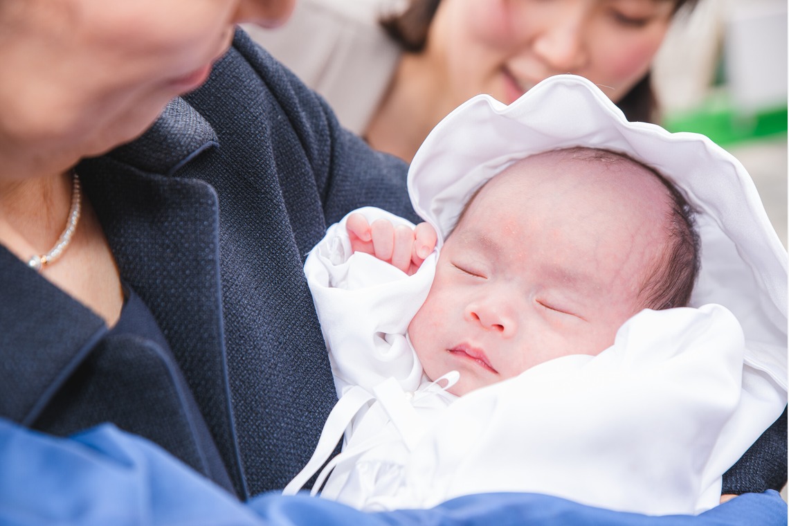 山下　剛が出張撮影した家族写真(キッズ,ベビーフォト)などが写った「お宮参りの撮影」の家族写真