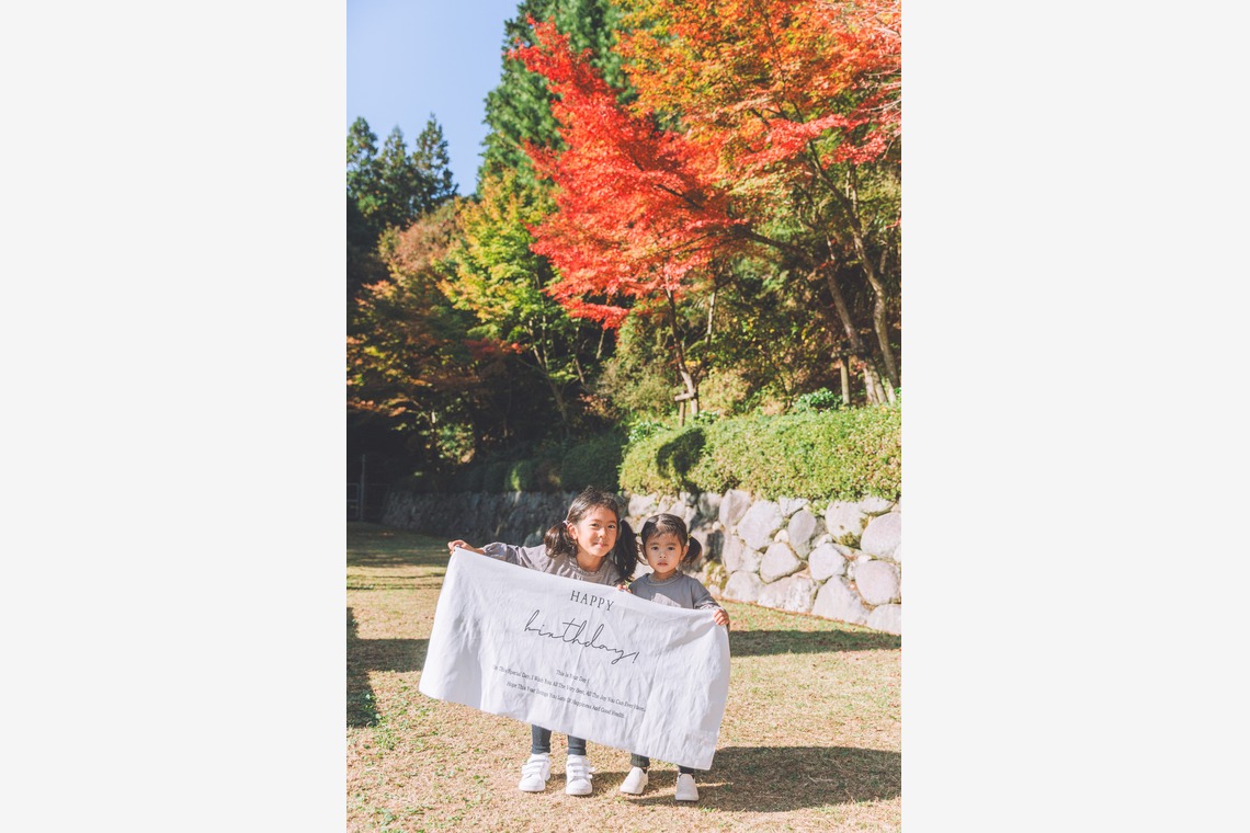 多田正子が撮影した「ファミリーフォト（バースデーフォト）」の写真