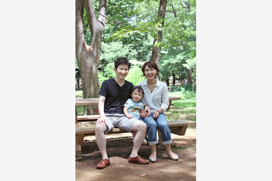 村田わかな広告写真が出張撮影した家族写真(キッズ,ベビーフォト)などが写った「代々木公園」の家族写真
