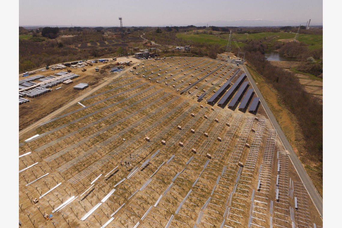 アナハイムエレクトロニクスが撮影した「メガソーラー建設現場撮影」の写真