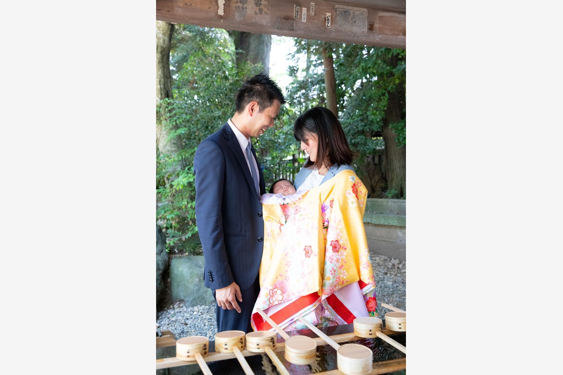 瀧澤 唯が出張撮影した家族写真(キッズ,ベビーフォト)などが写った「お宮参り撮影@川越氷川神社」の家族写真