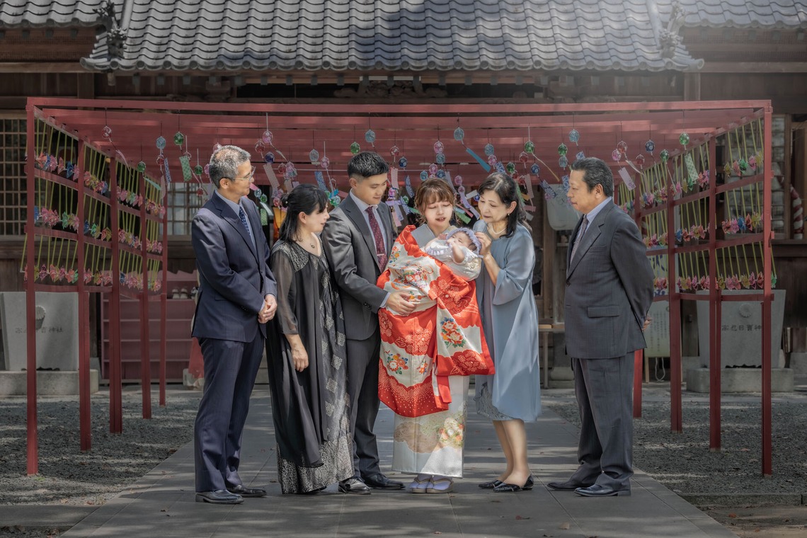 梅田　紫邑が撮影した写真のアルバム「家族でお祝いするお宮参り」