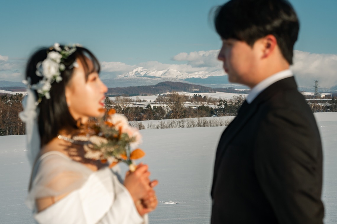 須田桃加が撮影した「美瑛前撮り撮影」の写真