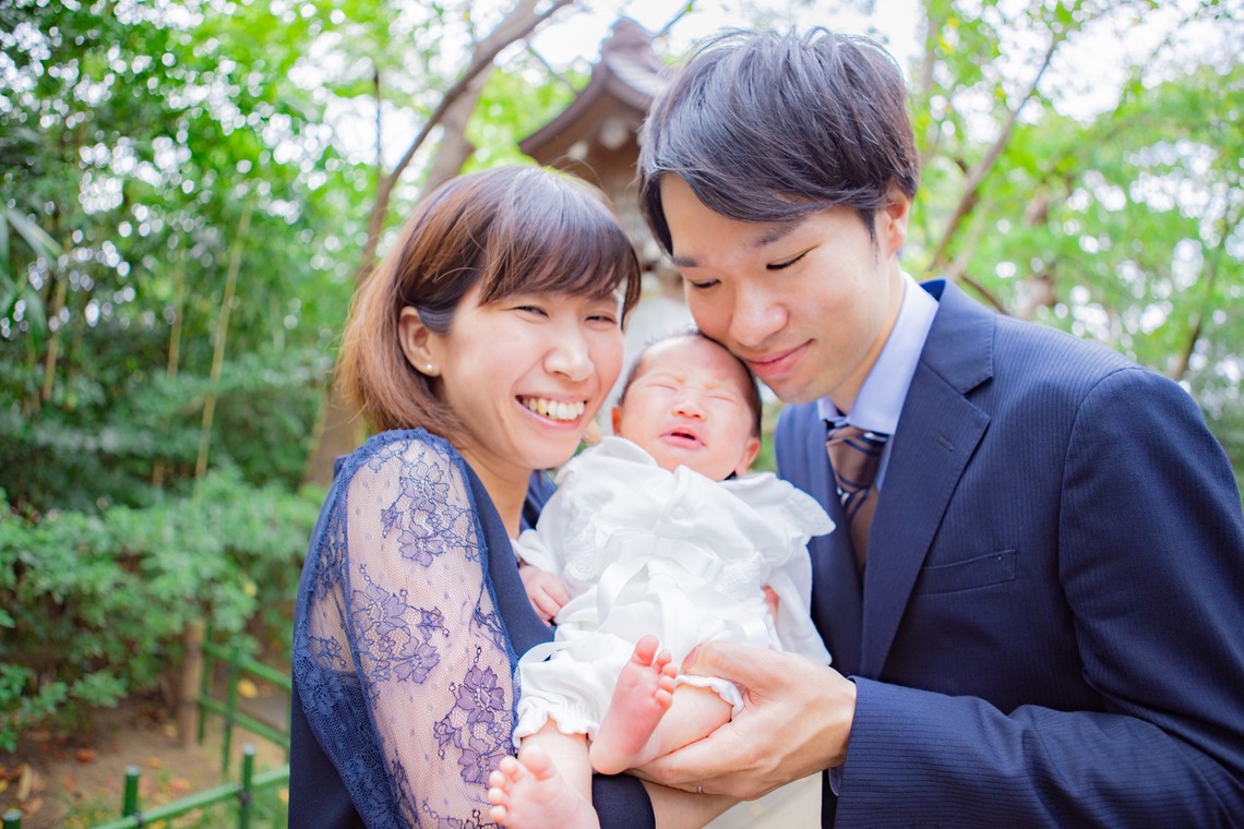 橋本祐里子（まるちゃん）が出張撮影した家族写真(キッズ,ベビーフォト)などが写った「仲良し親族のお宮参り＠稲毛浅間神社」の家族写真