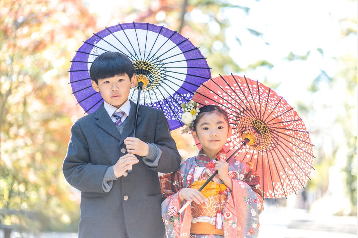 森元こずえが出張撮影した家族写真(キッズ,ベビーフォト)などが写った「七五三」の家族写真