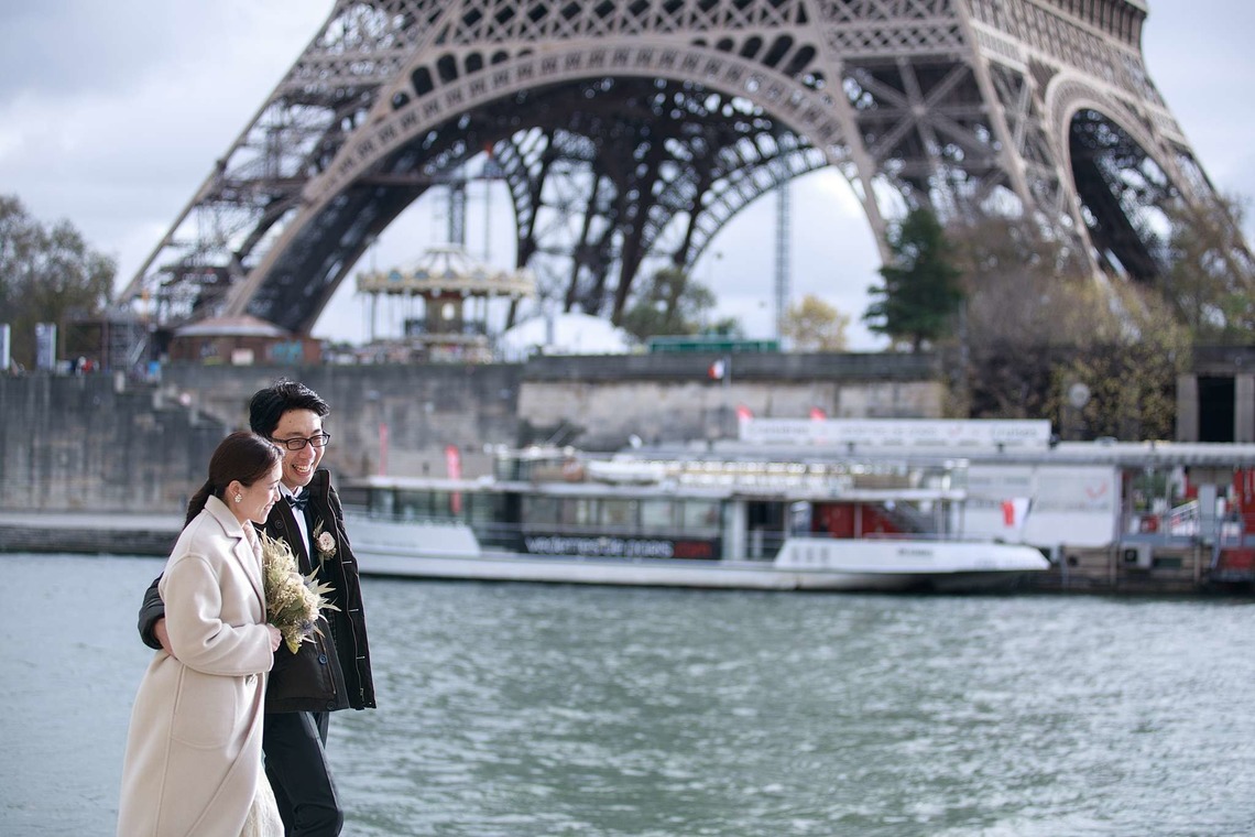 Photo of Photo-wedding in Paris - fall version taken by Petite Nao Photography