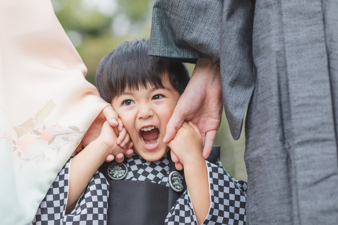 あかすたが出張撮影した家族写真(キッズ,ベビーフォト)などが写った「七五三」の家族写真